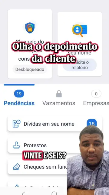 Cliente mostra o CPF sem pendências após o processo